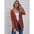 thumbnail image 3 of Solid Color Open Front Long Sleeve Spring Shawl Jacket for Women, 3 of 3