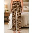 thumbnail image 2 of Pajama Pants for Women, Leopard Print Soft Breathable Sleepwear Lounge Pants with Pockets, 2 of 8
