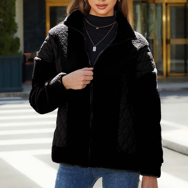 Sudadera informal de manga larga sin capucha y chaquetas para mujer, informal, lisa, de manga larga, con cremallera, cálida, abrigo para mujer