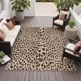 thumbnail image 5 of DEORAB Outdoor Rug 5'X8' Chenille Patio Carpet Washable Non Slip Three-Layer Material Animal Print Rug Camping Outside RV Mat,Leopard, 5 of 7