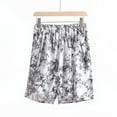 thumbnail image 2 of Lovskoo Pajamas Lounge Shorts for Women Plus Size Trendy Printed Floral Printed Elastic Waist Casual Lounge Shorts with Pockets Sleepwear Black, 2 of 3