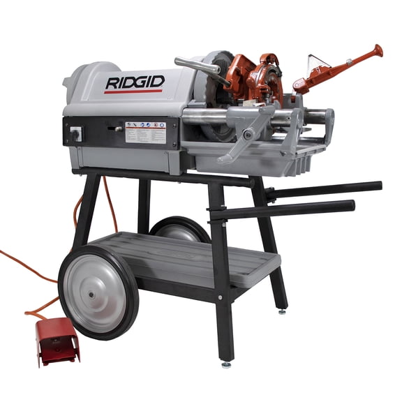 Restored RIDGID 1224 220V Threader 150A Cart Dies Heads Oil (Refurbished)