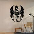 thumbnail image 3 of Handmadetneonsign Dragon Wall Clock Unique, Dragon Year Date Round Wall Clock, Metal Wall Clock 56275, 3 of 5