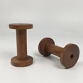 thumbnail image 3 of 2pcs Wooden Empty Spools for Wire, Bobbins Wood Sewing Embroidery Thread Spool Bobbins for Wire Weaving Arts DIY Wood Projects, 3 of 7