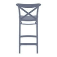 thumbnail image 5 of Compamia Cross Tabouret de Comptoir Contemporain en Résine pour Intérieur et Extérieur Gris Foncé, 5 of 5