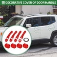 thumbnail image 2 of Conjunto de cubiertas para manijas de puerta exterior Unique Bargains, trim decorativo para Jeep Renegade 2015-2021, ABS, Rojo, 1 juego, 2 of 6