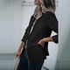 thumbnail image 5 of Chaquetas de negocios de manga larga para mujer Chaqueta tipo cárdigan de trabajo informal Blazers con cuello chal, 5 of 5