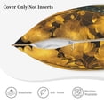 thumbnail image 3 of KLL Elegant Gold Leaf Peacock Decorative Throw Pillow Covers Velvet Soft for Couch Sofa Bedroom Living Room Outdoor (No pillow core)- 18"x18", 3 of 5