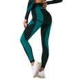 thumbnail image 6 of WLJ Women Color Block High Waist Butt Lift Tummy Control Yoga Pants, 6 of 7