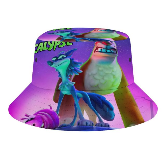 Noche de la Zoopocalipsis Sombrero bucket para adultos, gorra de protección solar, sombrero de pescador plegable para viajes al aire libre, pesca y actividades de verano