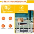 thumbnail image 2 of Tromlycs Outdoor Chair Cushions Set of 4 Patio Cushions for Outdoor Furniture Waterproof 19x19 Inch U Shaped Seat Ding Pads with Ties, Dark Grey, 2 of 6