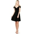 thumbnail image 6 of Evanese Women's Elegant Slip On A Line Short Cocktail Dress with Shoulder Bands, 6 of 6