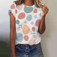 thumbnail image 2 of Outfmvch Chemises de Pâques pour Femmes, Chandails en Molleton à Col Rond pour Femmes, Chemises à Manches Courtes pour Femmes, Hauts de Sortie pour Femmes, Haut à Manches Courtes Col Rond Œuf de Pâques Lapin de Pâques, T-Shirts Graphiques pour Femmes Blanc TG, 2 of 4
