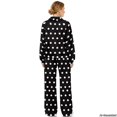 thumbnail image 2 of Glofpot Women Loungewear Set, Turtleneck Sweatshirt Set, Casual Outfit Women 2 piece Loungewear Set, Long Sleeve Pullover Top, High Waisted Wide Leg Pants with Pockets, Black Polka Dot Tracksuit, 2 of 7