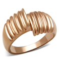 thumbnail image 1 of IP Rose Gold Ion Plating Brass Ring with No Stone, Size 6, 1 of 1