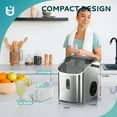 thumbnail image 5 of EUHOMY Chewable Nugget Ice Maker, 34.5lbs/24H, Portable Countertop Ice Machine with Handle & Self-Cleaning, Silver, 5 of 10