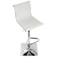 thumbnail image 4 of Belen Kox Masters Contemporary Adjustable Barstool with Swivel in White Faux Leather, 4 of 8