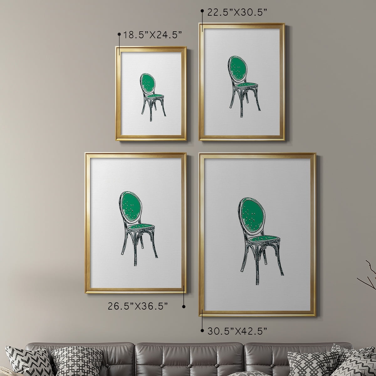 Take a Seat VIII Premium Framed Print, in Gold, Black, or Silver - Ready to Hang