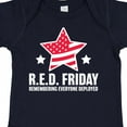 thumbnail image 4 of Inktastic Red Friday Remembering Everyone Deployed with Red American Flag Boys or Girls Baby Bodysuit, 4 of 5