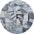 thumbnail image 2 of Addison Rugs Mayfield Premium Machine Washable Transitional Abstract Denim Round Rug, 8' x 8', 2 of 6
