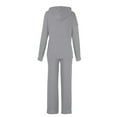 thumbnail image 4 of Enwejyy Women's Two-piece Suit Casual Solid Color Loose Long Sleeve Hooded Top and Pants Activewear Tracksuit, 4 of 4