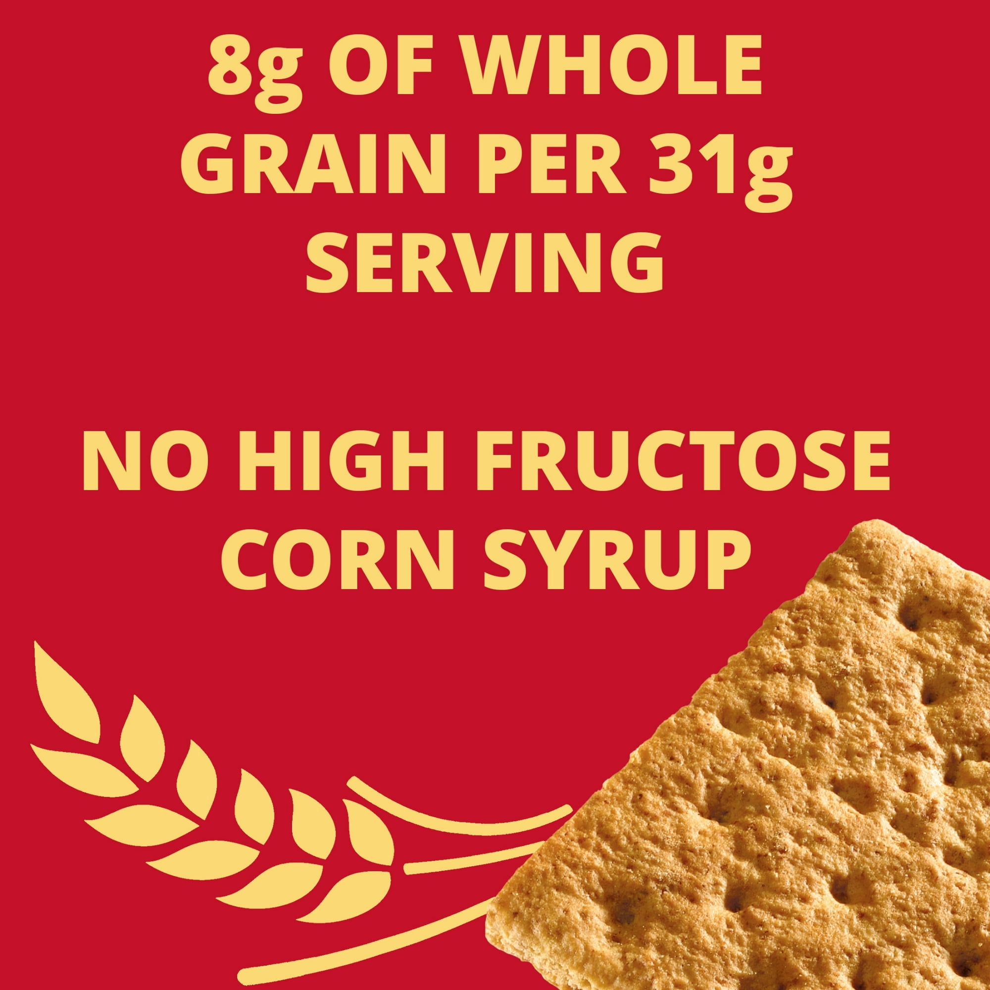 Nabisco Grahams Original Graham Crackers, Classic Snacks, 14.4 oz Box With Olive Green Bowl By ValueNest