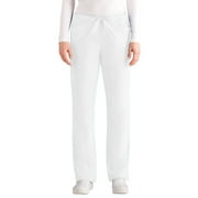 grey's anatomy signature women's 5 pocket cargo scrub pant, white, x-small