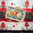 thumbnail image 3 of Bandeja Plato Cena Con Pintura Diamantes Comedor Navidad, 3 of 9