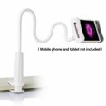 thumbnail image 1 of Soporte para tableta de teléfono Escritorio con cuello flexible Clip para teléfono móvil Abrazadera de cabecera Soporte para teléfono móvil, Blanco Yuarrent EL4389-01B, 1 of 2