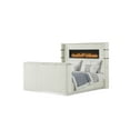 thumbnail image 4 of Lavish Modern Style King Bed with Fireplace and TV Stand made with Wood- Beige, 4 of 13