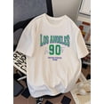 thumbnail image 1 of Summer Casual Loose Fit Short Sleeve Crew Neck Print Cotton Pullovers for Adult, 1 of 6