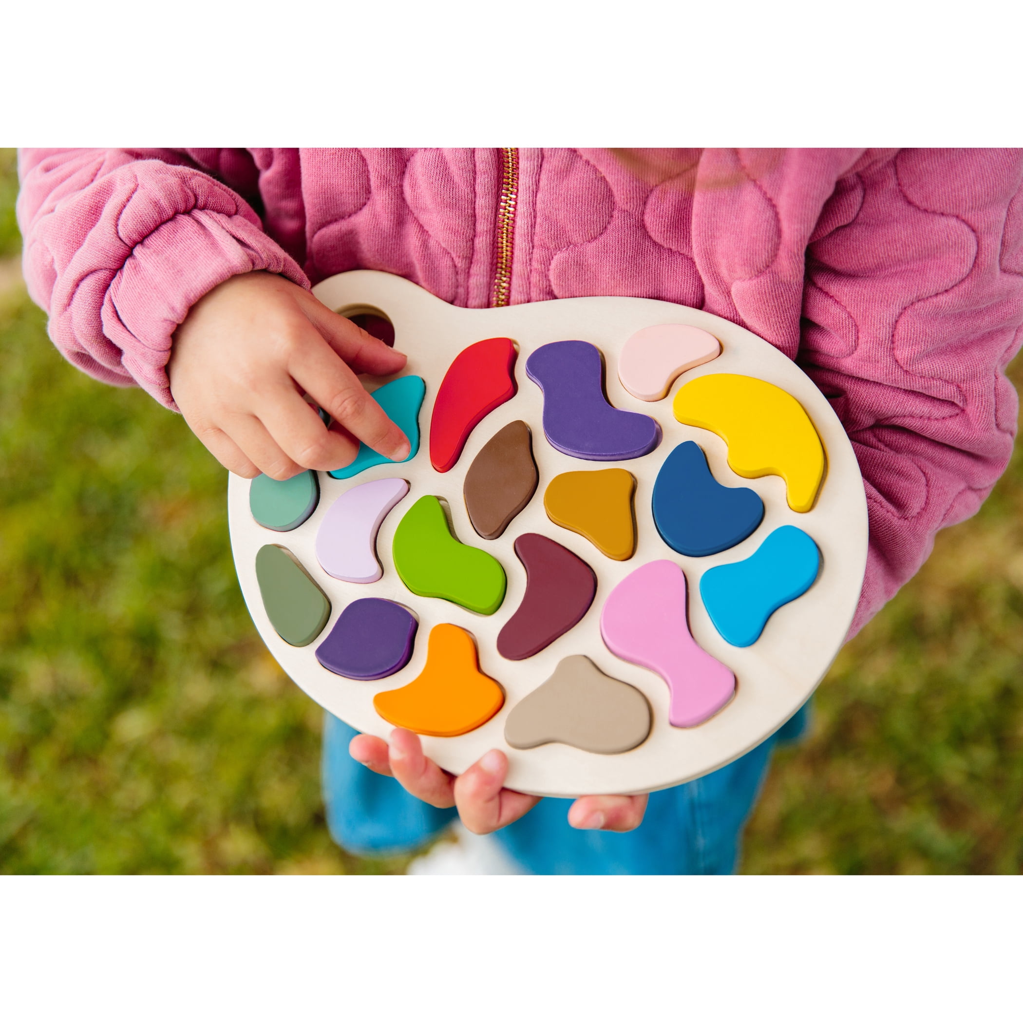 The Freckled Frog Artist Palette Puzzle - Wooden Puzzle - Walmart.com