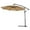 Taupe, variant on Outdoor Cantilever Market Umbrella, 10ft Offset Hanging Umbrella with Solar Panel, Crank System, 24 LED Lights & 8 Sturdy Ribs, Patio UV Protection Sun Umbrella for Garden, Backyard, Pool, Taupe, D844