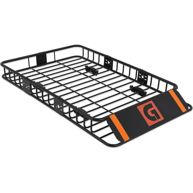 Bingirl Support de Toit Robuste, Capacité de 200 Lb, Panier de Toit Extensible, Cadre en Acier Enduit de Poudre pour une Conception Antirouille, Compatible avec VUS, Camions et Jeeps, pour le Camping et le hors Route
