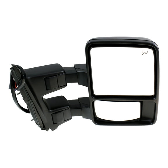 MIRROR Compatible For 2008-2009 Ford F-250 Super Duty F-350 Right Passenger Towing Heated Power Glass Folding In-housing Signal Light Textured Black