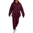 thumbnail image 2 of Women's Oversized Hoodie & Sweatpants Set - Cozy Matching Loungewear Tracksuit with Kangaroo Pocket, 2 of 6