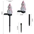 thumbnail image 2 of Solar Lights-Pink Snowman LED Electronic Solar Lights Ground Plug Lights Santa Claus Ground Plug Outdoor Snowman Lawn Lights for Garden, 2 of 5