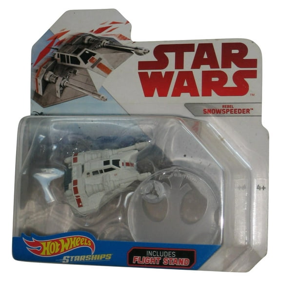 Star Wars Hot Wheels Rebel Snowspeeder (2016) Starships Vehicle Toy - (Damaged Card)