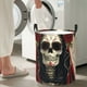 thumbnail image 5 of Fotbe Gothic Skull With Roses Cesto de Ropa con Asas, Cesto Impermeable de Gran Capacidad, Bolsa de Lavado para Dormitorio, Cesto de Ropa con Ruedas y Asas-Medium, 5 of 6