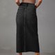 thumbnail image 4 of Falda vaquera de mujer: cintura media-alta, bolsillos, midi elástica y ajustada, informal/para fiesta, tallas S-XXL, 4 of 7
