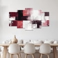 thumbnail image 3 of ZHONGYUTONG Abstract Wall Art 5 Piece Canvas Prints Black White and Gray Red Wall Decor Modern Living Room Bedroom Office Home Decor Framed (10x16inx2pcs 10x20inx2pcs 10x24inx1pcs), 3 of 5