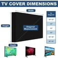 thumbnail image 6 of Outdoor TV Cover, 600D Waterproof & Weatherproof TV Protector with Zipper and Remote Control Pocket Fits Up to 60 to 65 inches, 6 of 8
