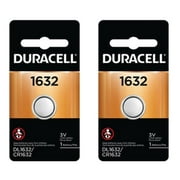 2 Pcs Duracell CR1632 1632 Car Remote Batteries