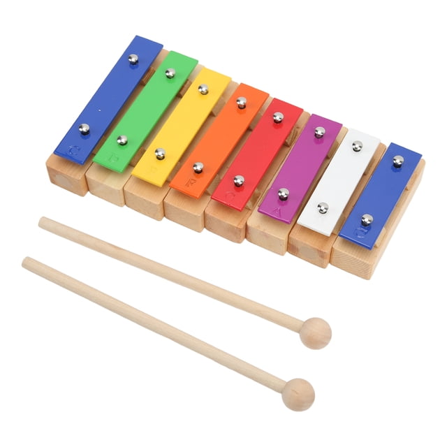 Educational Knock Piano,Wooden Knocking Piano 8 Tone Musical Toy Multicolored Key Xylophone Extended Durability