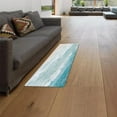 thumbnail image 3 of Kitchen Floor Mats, Watercolor Blue Ocean Beach 2 PCS Anti Fatigue Area Runner Rugs Set Oil Painting Coastal Seascape Non-Slip Bathroom Comfort Standing Mat Home Decor, 3 of 6