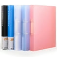 thumbnail image 5 of Clearance on Sale 12.17x9.96IN File Folders Ring Binder Binder Cover Clean Transparent Soft PVC, Round Ring Office Supplies, Binder for Schools, Document and Contract Folder - Clear Blue, 5 of 5