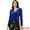 Royal Blue, variant on Unique Bargains Women's Velvet V-Neck Long Sleeve Metallic Shiny Star Blouse
