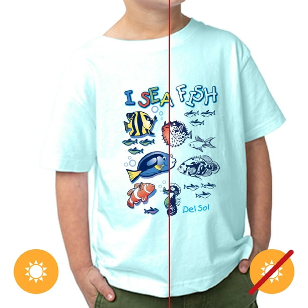 Kids Crew Tee - I Sea Fish - Chill by DelSol for Kids - 1 Pc T-Shirt (4T)