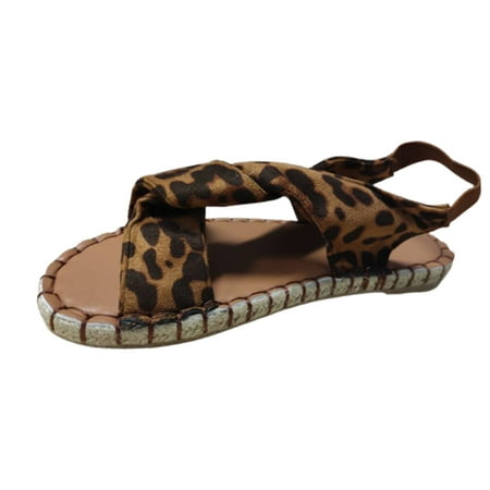 

Womens Casual Thick Sole Straw Leopard Print Roman Espadrille Breathable Sandals Summer Open Toe Slide Sandals Comfortable Flats Flip-Flops Sandal Casual Platforms Wedge Sandals Heeled Sandals A174