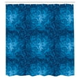 thumbnail image 3 of Ambesonne Vintage Shower Curtain, Monotone Garden Flourishes, 69"Wx75"L, Sea Blue Sky Blue, 3 of 5
